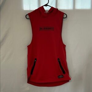 Active Faith Red Sleeveless Hoodie